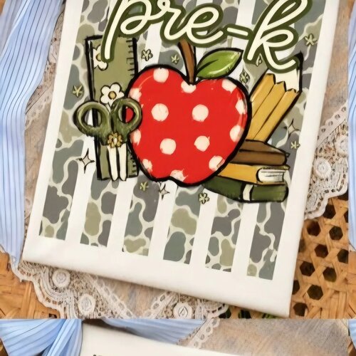 Apple and books grade tee